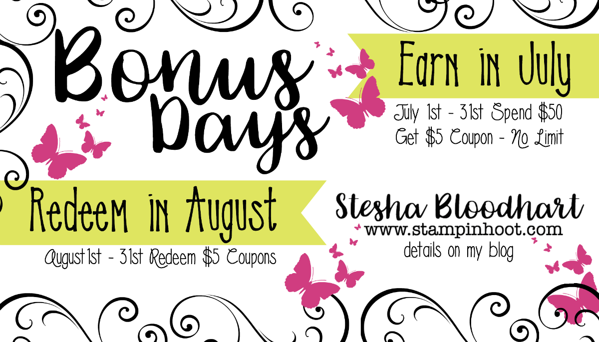 Stampin' Up Bonus Days Are Back For Every $50 Spent - Bracelet Vintage Retro * Jungle * Green And White Colors (1200x685), Png Download