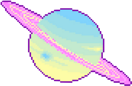 Aethetic Saturn Pixel Art - Circle (475x380), Png Download
