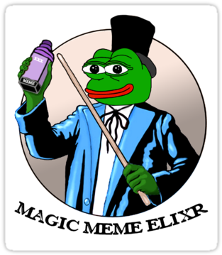 Pepe Frog Meme Magic Elixir Frog Meme, Memes, Magic, - Meme (375x360), Png Download