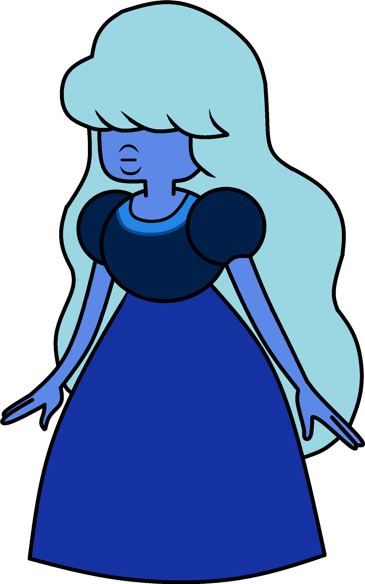 80s Clothes - Steven Universe Sapphire Homeworld (1510x2404), Png Download