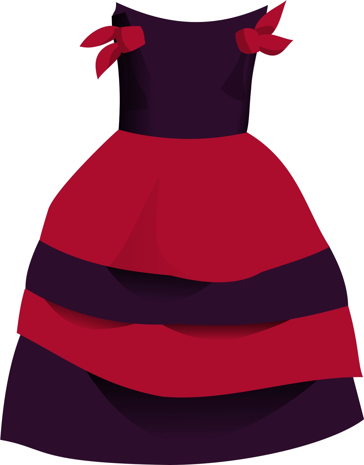 Gown Clipart Kid Dress - Dress Girl Clipart Png (1388x2400), Png Download