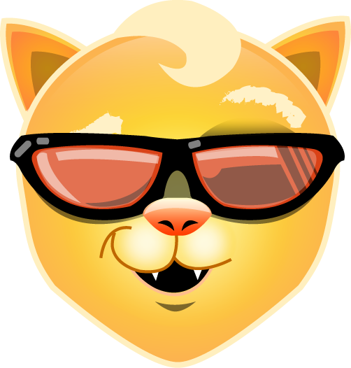 Cool Cat Png - Cool Emoji (502x526), Png Download