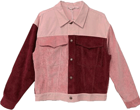 Aesthetic, Clothes, And Png Image - Pink And Red Denim Jacket (460x460), Png Download