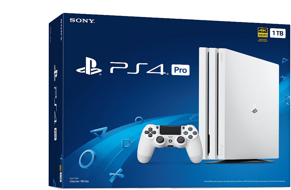 Download Playstation 4 Pro 1tb Ps4 Pro Glacier White PNG Image with