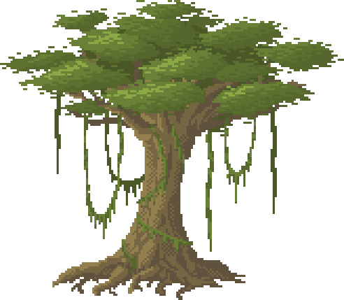 Jungle Tree By Benthedwarf - Jungle Tree Pixel Art (492x429), Png Download
