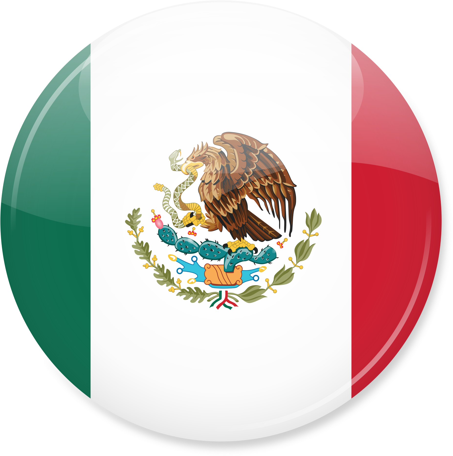 Go To Image - Mexico Flag Icon Png (1024x1024), Png Download