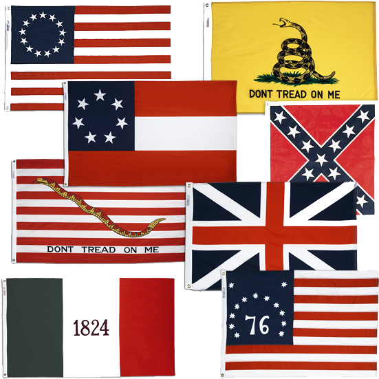 Us Historic - 12 In. X 18 In. Gadsden Flag Nylon (570x570), Png Download