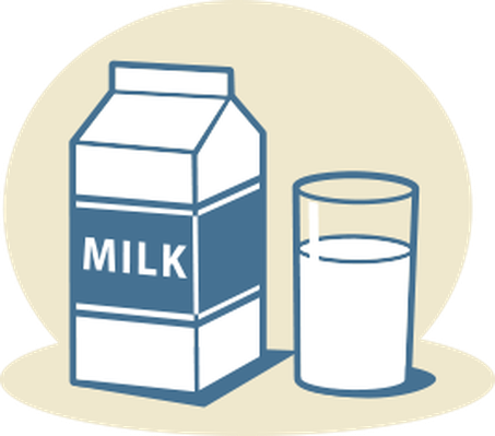 Milk Clipart Apple - Easy Drawing Of Milk (453x399), Png Download