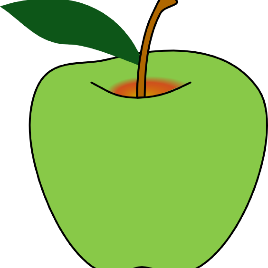 Green Apple Jpg Black - Green Apple Clipart (1024x1024), Png Download