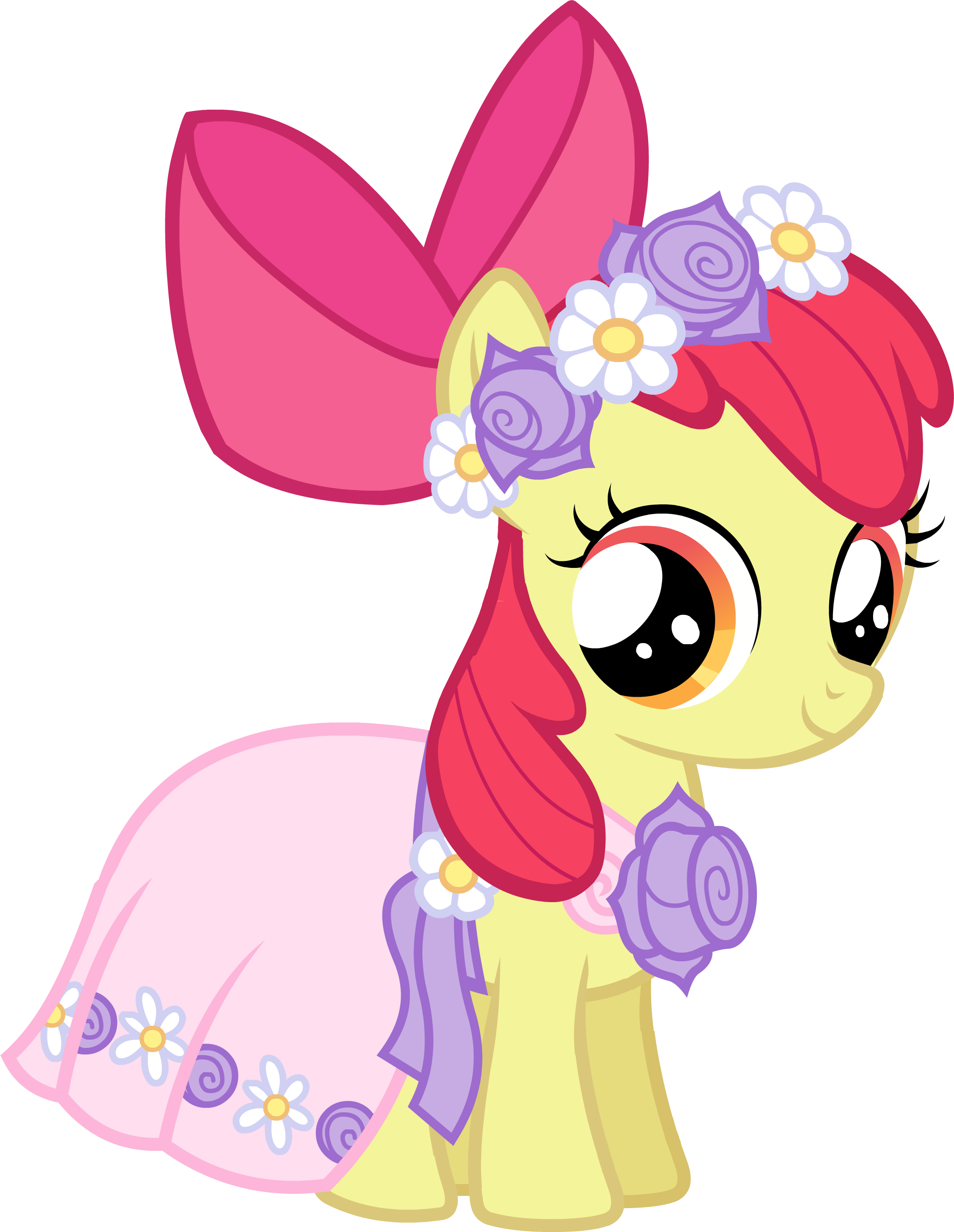Castle Creator Apple Bloom In A Dress - Mlp Apple Bloom Dress (2193x2831), Png Download