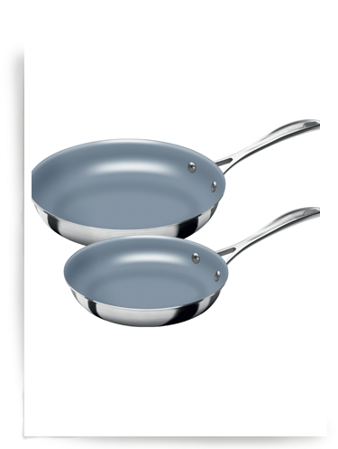 Stainless Steel Fry Pan - Zwilling Spirit 3-ply 2-pc Stainless Steel Ceramic (400x510), Png Download