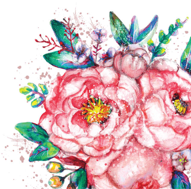 Red Watercolor Flower - Flower (842x1191), Png Download