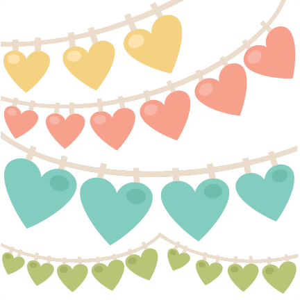 Heart Swag Banners Svg Scrapbook Cut File Cute Clipart - Heart Banner Clip Art (432x432), Png Download