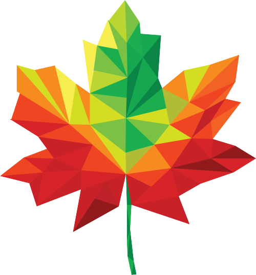 Your Name - Maple Leaf Geometric Png (500x538), Png Download