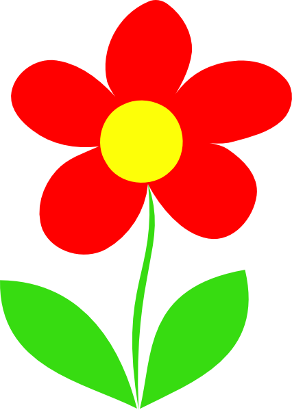 How To Set Use Red Flower Stem Clipart (426x599), Png Download