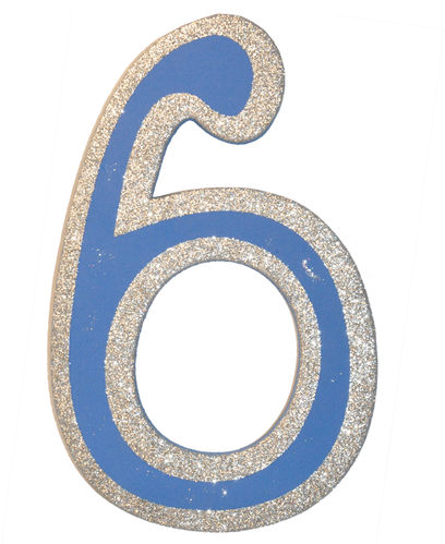 Blue Numbers With Silver Sparkle - Number (498x498), Png Download