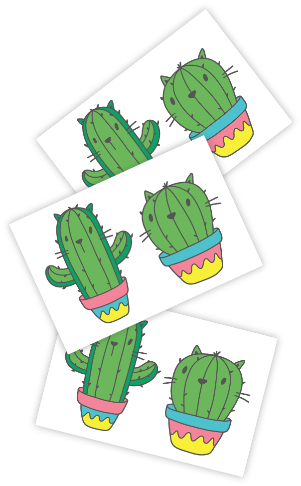 Cacticats - Cactus (811x1081), Png Download