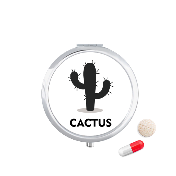 Cactus Green Plant Succulents Silhouette Travel Pocket - Fit & Fresh Pocket Pill Case Euro-280 (600x600), Png Download