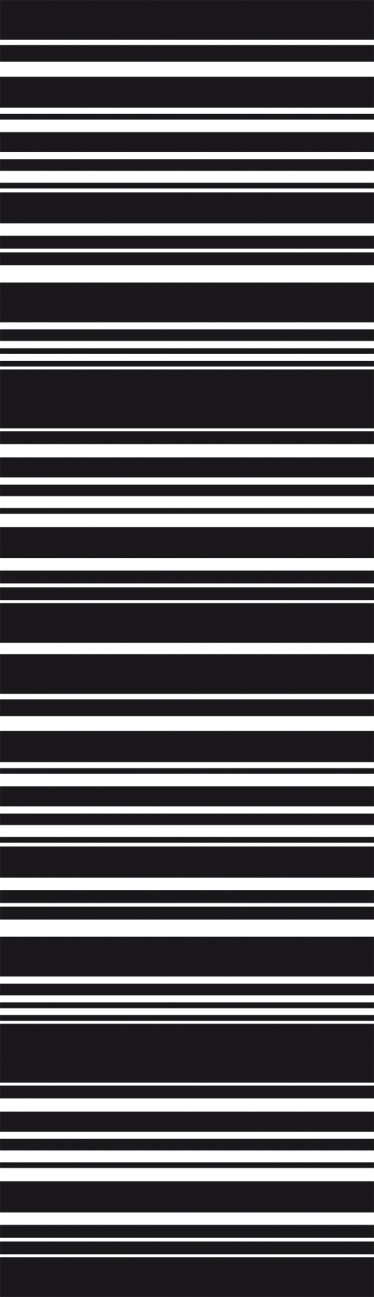 Bar Code Etched Glass Decal - Parallel (374x1297), Png Download