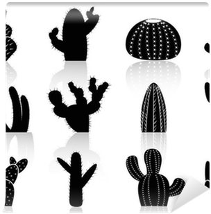 Round Cactus Silhouette (400x400), Png Download