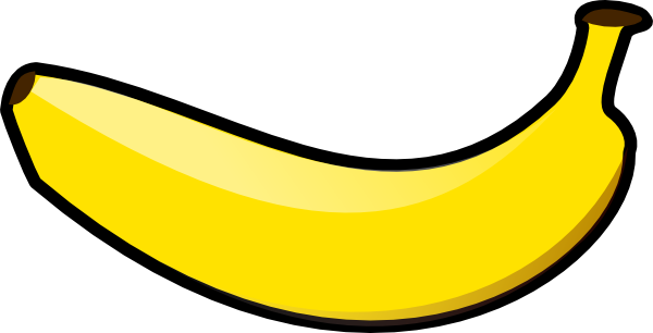 Banana Clipart Black And White Free Clipart Images - Clipart Of A Banana (600x306), Png Download