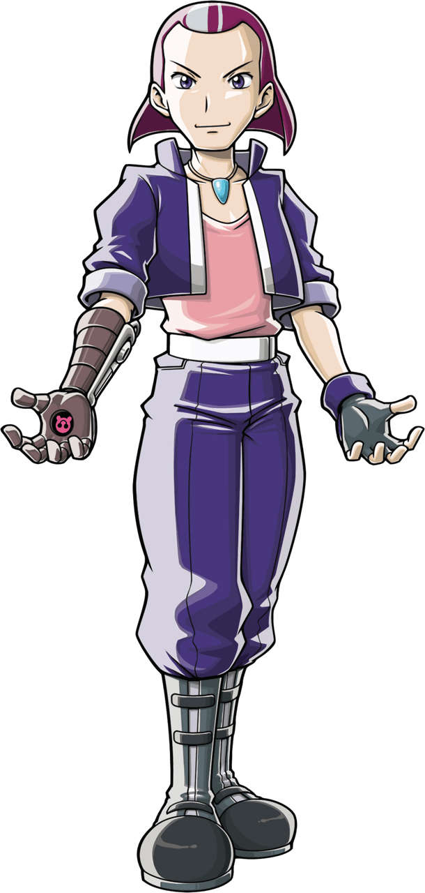 Purple Eye - Pokemon Rangers Blue Eyes (273x569), Png Download