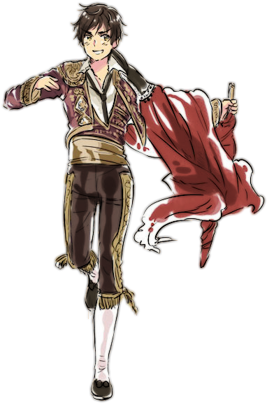 Character Information - Hetalia Spain Matador (389x583), Png Download