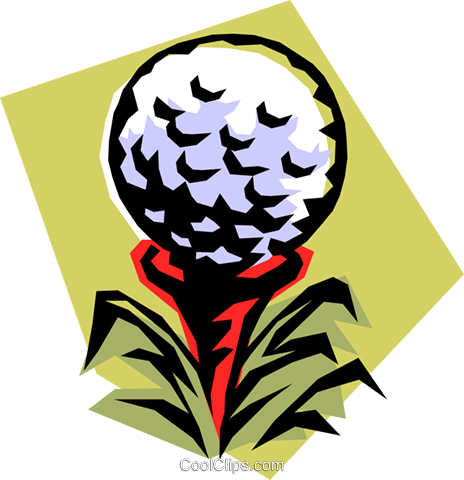Golf Ball On Tee Royalty Free Vector Clip Art Illustration - Illustration (464x480), Png Download