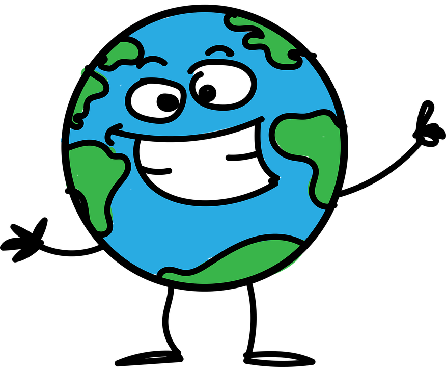 Every Time You Compost, Earth Smiles - Cartoon World (876x720), Png Download