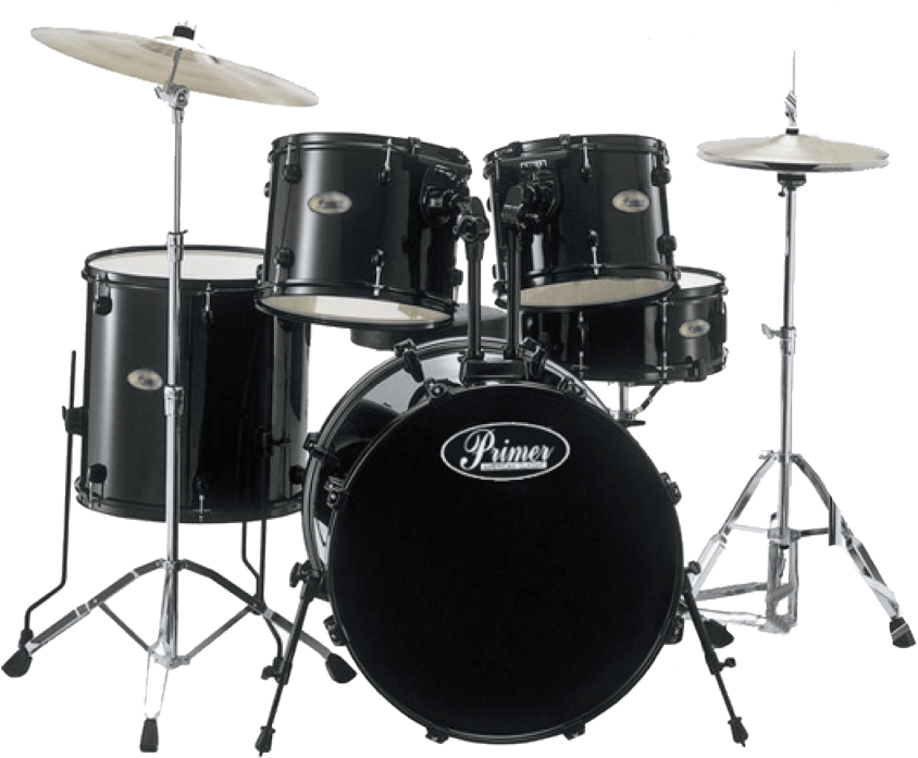 Best Primer Drums Kit Png - Pearl Drum Set Black (850x776), Png Download