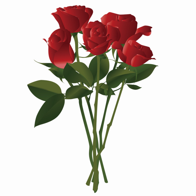 Bouquet Of Rose Flowers Png Pic - Bouquet Of Roses Png (650x651), Png Download