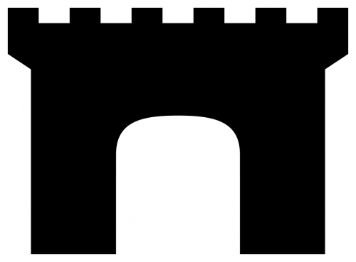 Goal,city Gate,input,building,city Wall,gateway,fantasy, - Symbol (500x369), Png Download