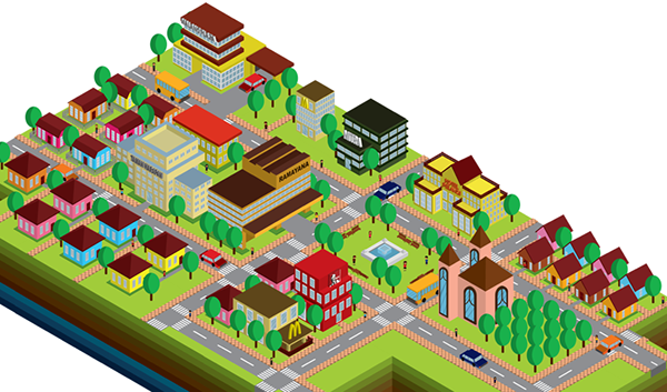 City (600x353), Png Download