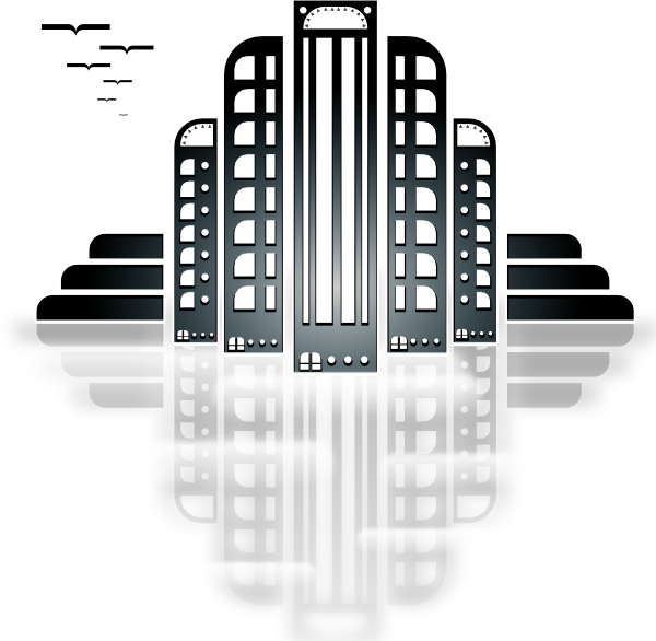 Art Deco Architecture Icon (600x586), Png Download