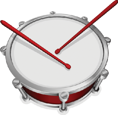 Drums Clipart Red - Drum (409x399), Png Download