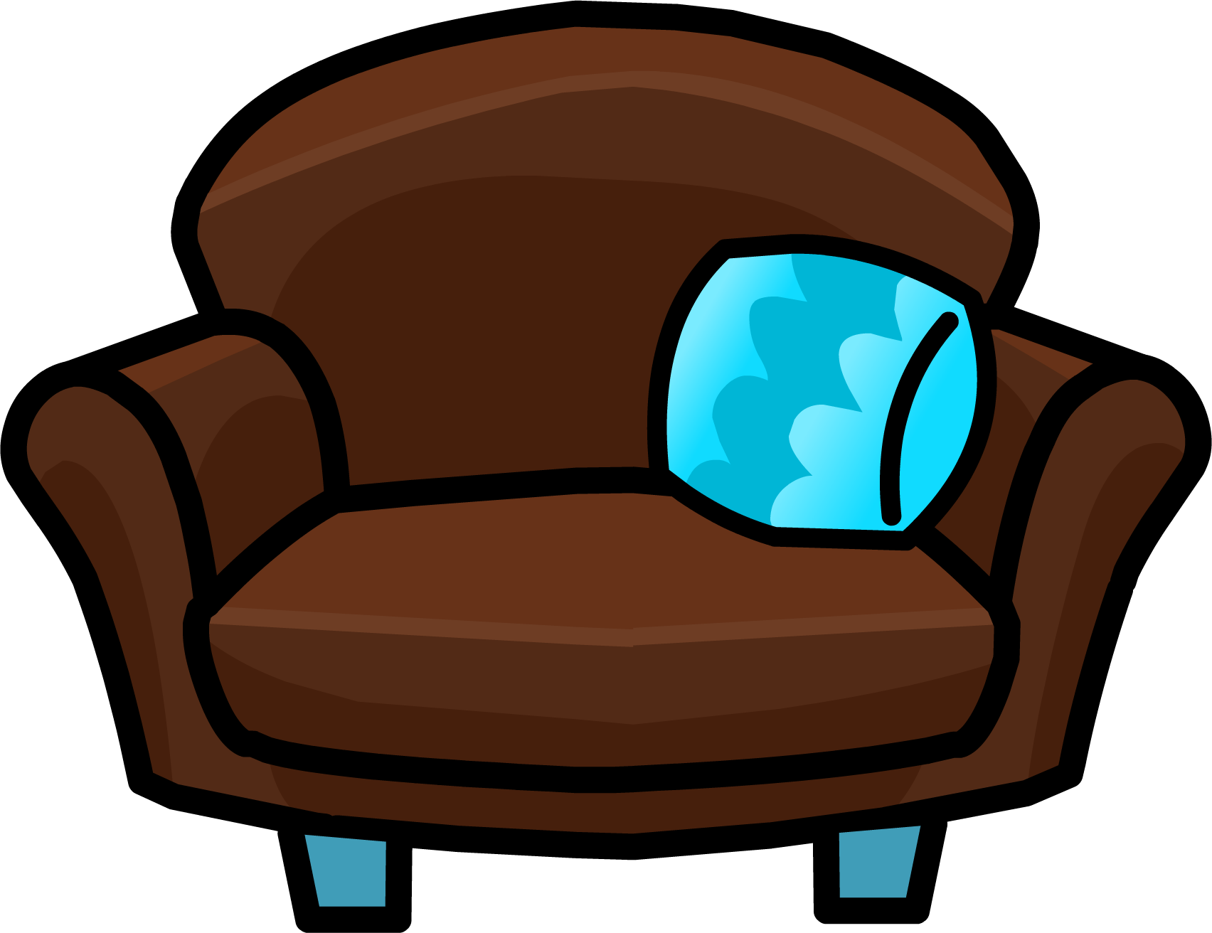 Sofa - Chairs In Club Penguin (1704x1312), Png Download