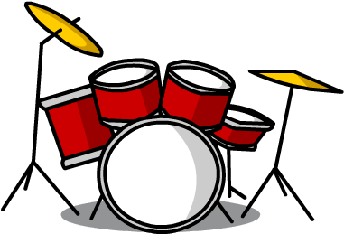Drum Kit Gallery - Cartoon Drum Kit Png (436x306), Png Download