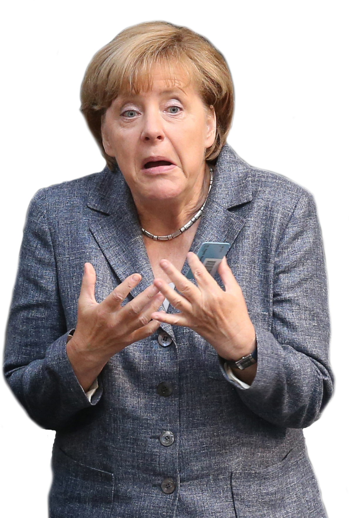 Persondistressed - Merkel Refugees (1280x1765), Png Download