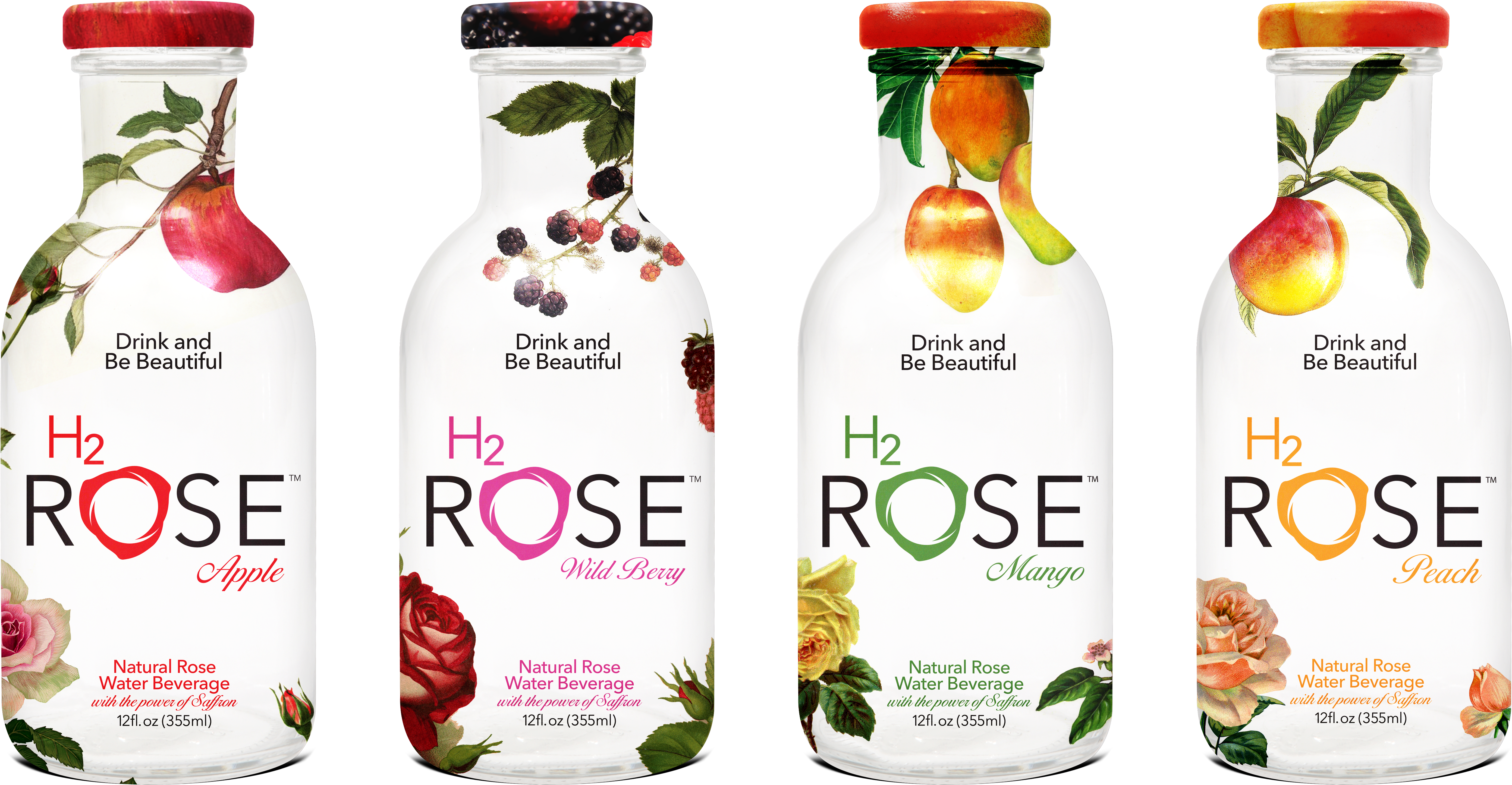 H2rose Rose Infused Drinks With Fruit Water - H2o Rose Water (6966x3600), Png Download