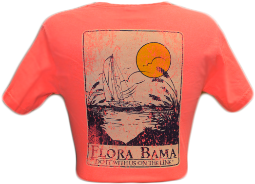 Flora Bama Sailboat Distressed T Shirt - T-shirt (694x510), Png Download