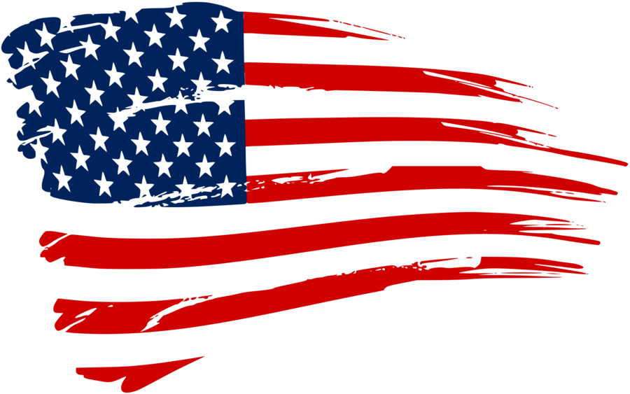Distressed American Flag Decal Clipart United States - American Flag Logo Png (900x563), Png Download
