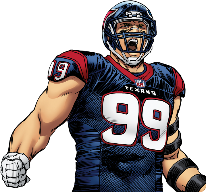 Gatorade Freaks - Jj Watt Comic (1103x667), Png Download