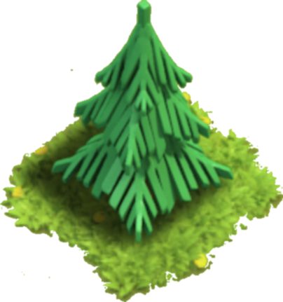 Pine Tree Png Image - Arbol Del Clash Of Clans (404x431), Png Download