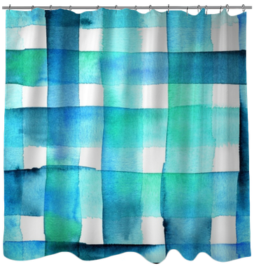 Seamless Abstract Watercolor Texture With Teal Blue - Tartan (400x400), Png Download