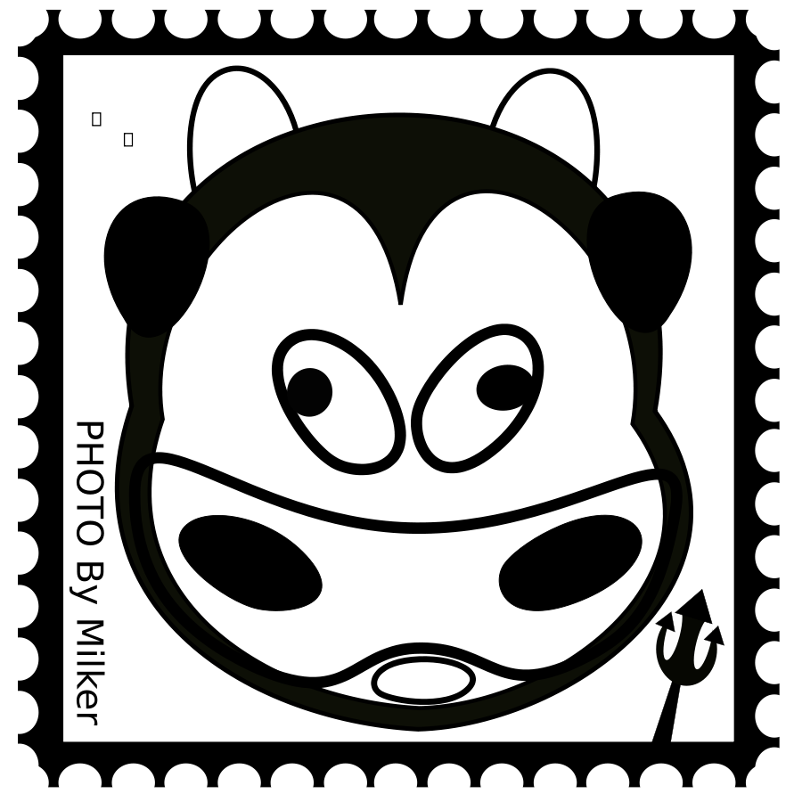 How To Set Use Cow Stamp Svg Vector (594x600), Png Download