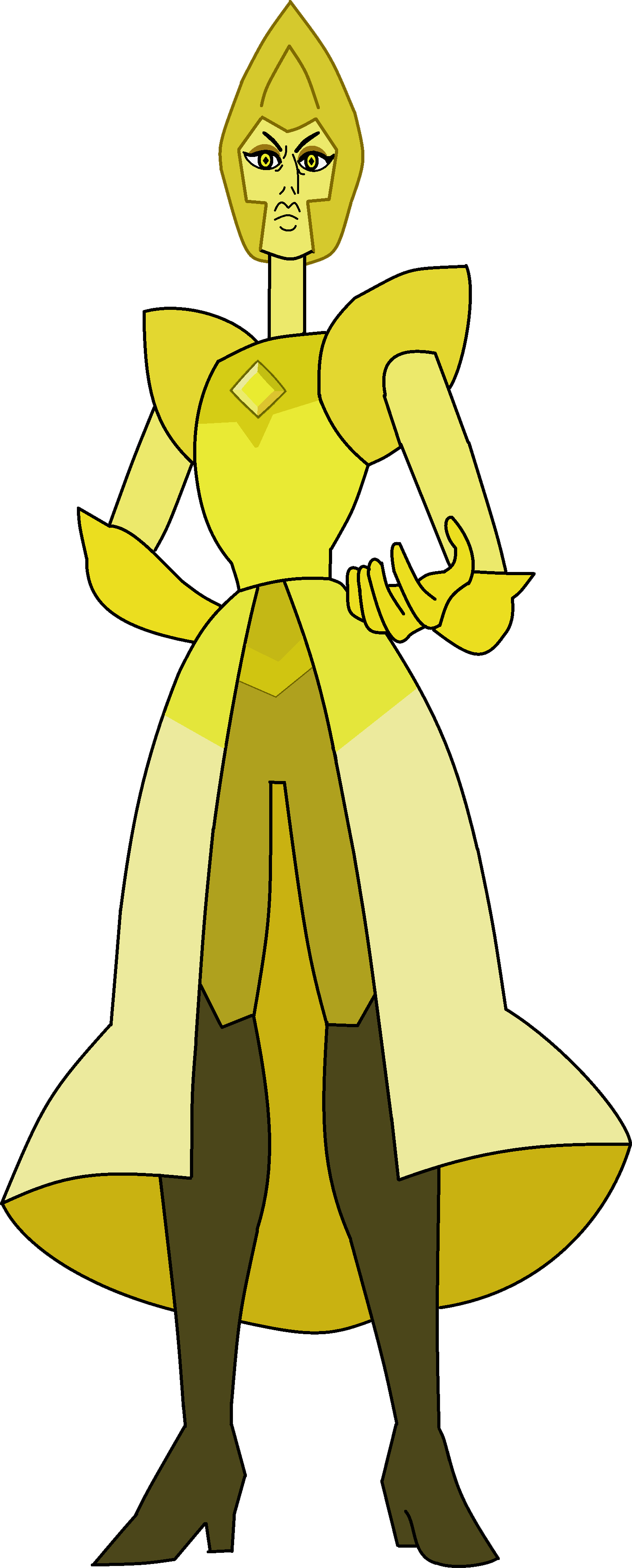 Yellow Diamond - Diamante Amarillo Steven Universe (1587x3937), Png Download