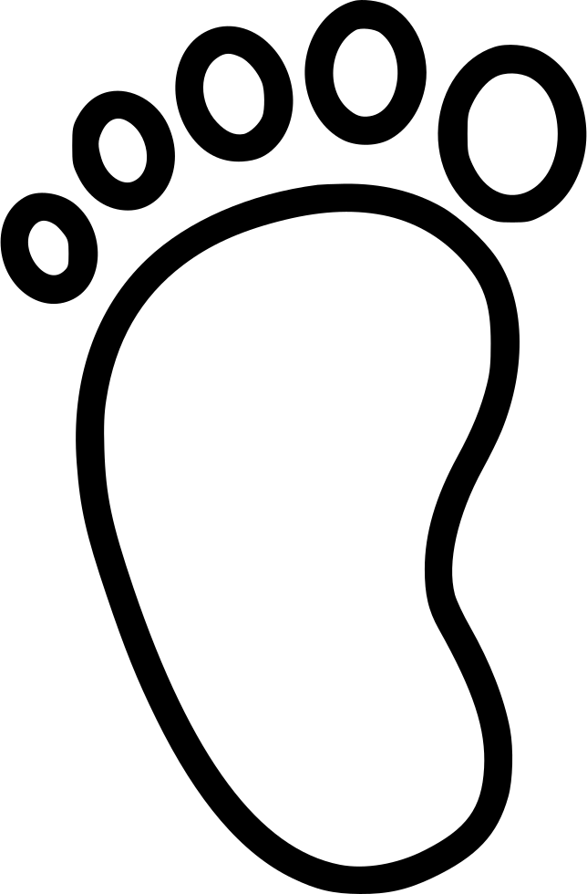 Free Baby Feet Png - Baby Foot Drawing (644x980), Png Download