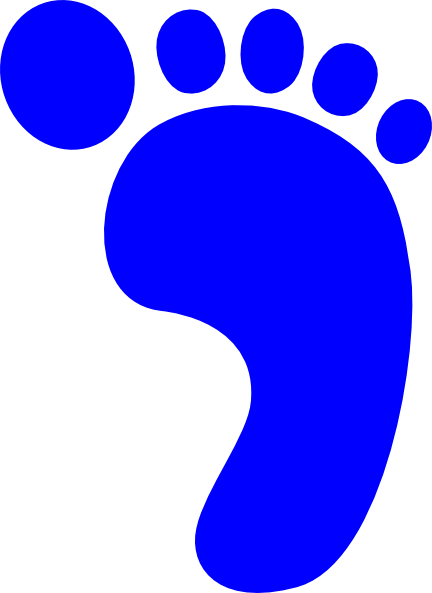 Baby Feet Clip Art The Cliparts - Foot Print (432x593), Png Download