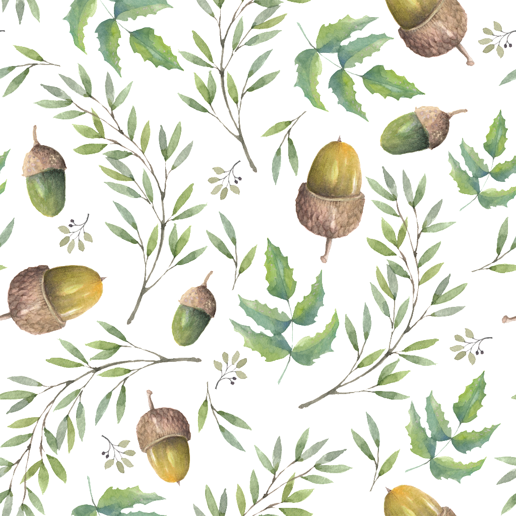 Nut Watercolor Sen Cute Png Free Background Printing - Watercolor Mama Bear & Cub In The Woods By Shopcabin (1024x1024), Png Download