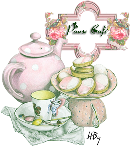 Coffee Break Pause Café Pink Rose - Champagne Afternoon Tea Illustration (472x531), Png Download